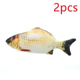 Simulation Electric Funny Cat Simulation Fish (Option: Carp 2pcs-30cm)